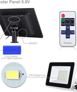 Adjustable Solar Flood Light with 180 Degree Angle and Light Sensor 2