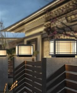 Outdoor Solar Column Lights for Garden Patio Pathway IP65 Waterproof 2