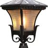 Solar LED Pillar Light for Courtyard Garden Fence Outdoor Lighting