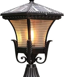 Solar LED Pillar Light for Courtyard Garden Fence Outdoor Lighting
