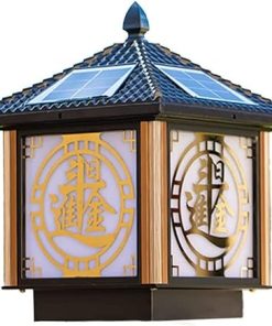Solar Post Lights Outdoor Aluminum Pillar Lamp for Deck and Courtyard