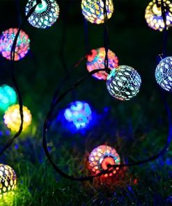 Moroccan Ball LED Solar Fairy Lights for Outdoor Garden Decoration 2