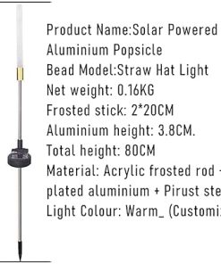Bright Solar Ice Cream Pathway Lights for Outdoor Garden Decor 2
