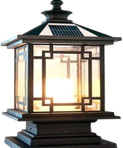 Waterproof Solar Lamppost Outdoor Pillar Lamp for Garden Lighting