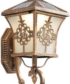 Vintage Solar Lantern Wall Light for Outdoor Garden and Patio Use