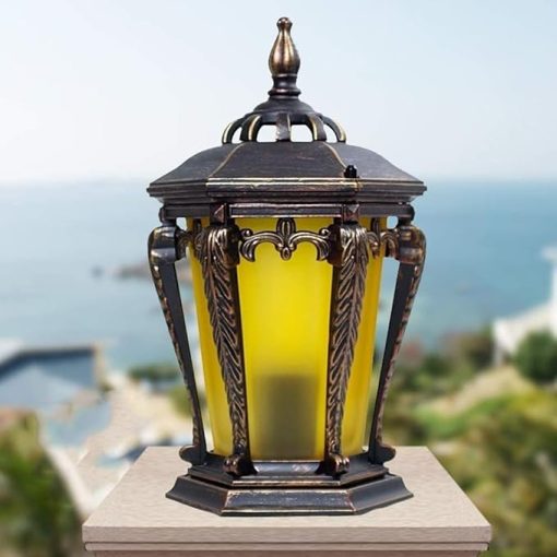 Outdoor Vintage Waterproof Post Lights for Garden and Patio Use - Image 2