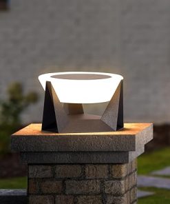 Large Waterproof Solar Post Cap Light 14.9″ Luxury Landscape Lamp