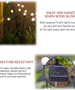 4PCS Solar Powered Waterproof Garden Lights Outdoor Decorative String 2