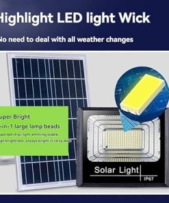 130LED 60W Solar Flood Lights with Remote Control Outdoor IP67 2