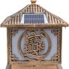 Solar Powered Glass Ball Chandelier Outdoor Garden Party Lighting 3