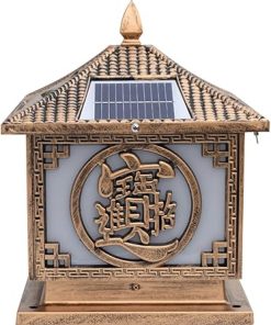 Solar Post Head Light LED Cast Aluminum Outdoor Lawn Lamp for Garden