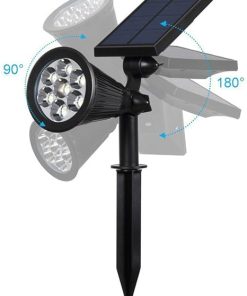 Outdoor Solar Spot Lights 4 Pack Waterproof Color Changing Lighting 2
