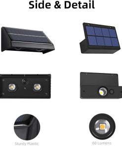 Solar Address Wall Lights and Waterproof Fence Lights for Outdoors 2