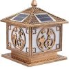 Solar LED Pillar Light Outdoor Lantern for Courtyard and Lawn Use