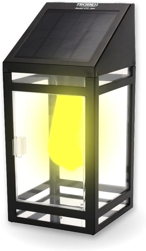 Outdoor Solar LED Wall Lantern with Edison Bulb Waterproof IP65