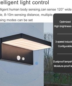 Solar Wall Light Outdoor with Motion Sensor and 3 Light Modes 2