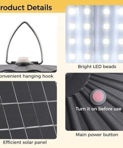 Solar Powered Ceiling Light with 244 Modes for Shed and Garage 2