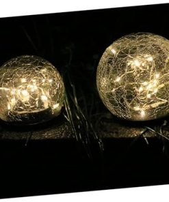 DOITOOL 2pcs Solar Lawn Lamp Waterproof Outdoor LED Lights Garden 2