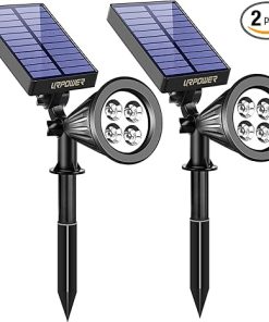 URPOWER Solar Spot Lights 2-in-1 Waterproof Landscape Lights 2 Pack