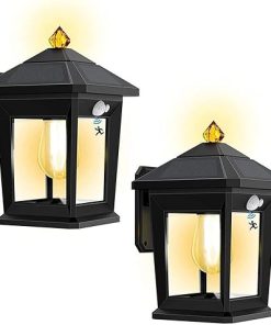 Solar Outdoor Motion Sensor Lights 3 Modes Waterproof 2 Pack