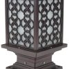 Heart-Shaped Solar Column Lights Waterproof LED Outdoor Post Lantern 3