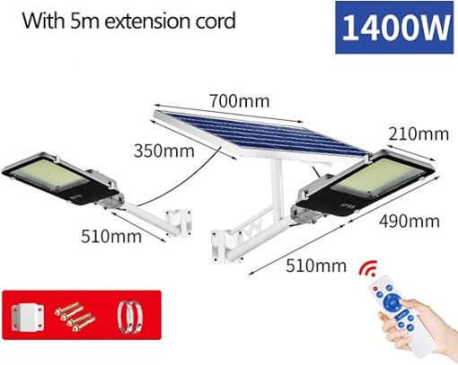Solar Power LED Street Light Outdoor Waterproof for Garden and Patio - Image 2