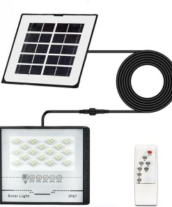 LED Solar Floodlight IP67 Waterproof Outdoor Wall Light with Remote 2