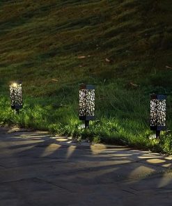 Solar Lantern Lights 6pcs Outdoor Waterproof Pillar Post Lamps 2