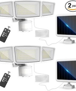 1800LM Solar Motion Sensor Lights with Remote Control for Outdoors
