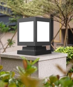 Solar Post Light Waterproof Outdoor Square Pillar Garden Lantern 2