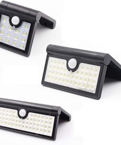 Solar LED Triangle Folding Wall Light 4pcs Outdoor Garden Lamp 2
