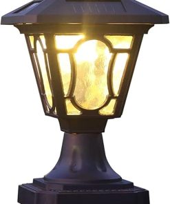 Outdoor Solar LED Pillar Light Waterproof for Courtyards and Gardens