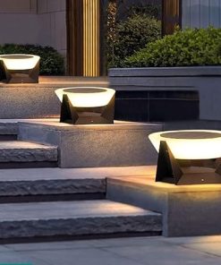 Solar LED Outdoor Column Lamp for Villa and Lawn Waterproof Lighting 2