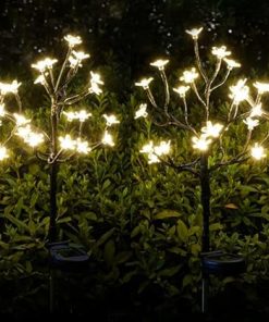 20 LED Solar Cherry Blossom Lights 4 Pack for Outdoor Gardens