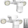 Aqonsie 180° Adjustable Solar Flood Lights with Remote – 4 Pack 4