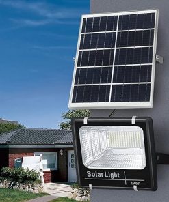Outdoor Lamp Post Lights LED Solar Flood Lights for Security Garden 2