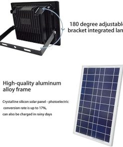 Super Bright 100W Solar Flood Light with Remote Control for Outdoors 2