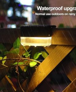 LED Solar Wall Sconce Outdoor Waterproof Garden Pathway Light 2