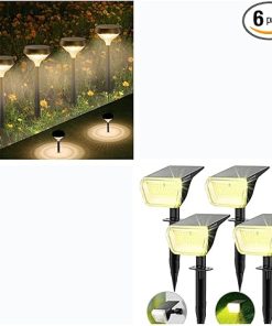 Linkind 4 Pack Solar Pathway Lights for Outdoor Illumination
