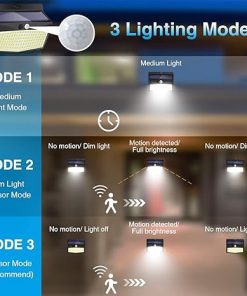 Solar Motion Sensor Security Lights 8 Packs and 2 Pack Outdoor Lights 2