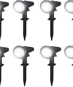 Solar Powered Outdoor Lights IP68 Waterproof 3 Modes 8 Pack