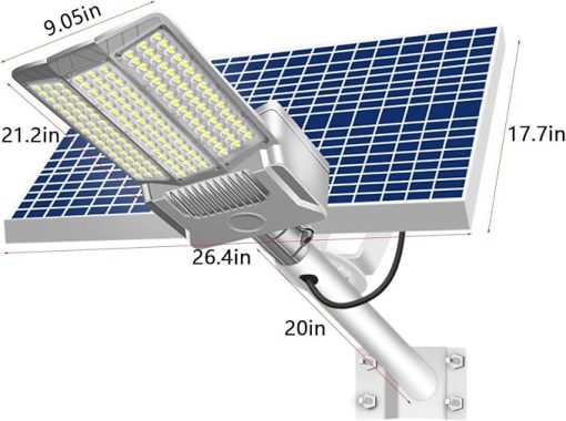 12000W Solar Street Sconces Three-Sided Design IP65 LED Flood Lamp - Image 2