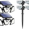 180 LED Motion Sensor Outdoor Lights and Solar Spot Lights 4 Pack 4