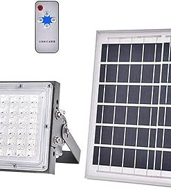 Solar LED Flood Light with Remote Outdoor Dusk to Dawn Sensor