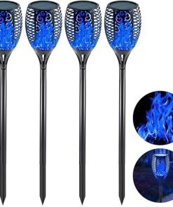 EOYIZW Solar Lights Outdoor Flickering Flames Solar Torches Lights Decorative Solar Garden Lights Solar Powered Waterproof Landscape Decorations Outdoor Lighting for Garden Patio Yard 2