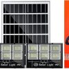 Remote Controlled Solar Floodlight LED Security Light 60W IP66 Waterproof 4