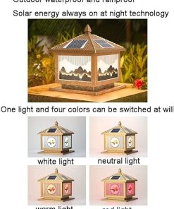 LED Solar Post Cap Lights IP54 Waterproof for Deck Patio Garden 2