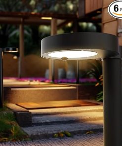 Sunco 6 Pack 2W LED Solar Pathway Lights for Outdoor Garden Use