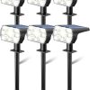 10 Pack Solar Spot Lights Outdoor Waterproof LED Landscape Lighting 4