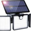 MEGHALI Modern LED Outdoor Solar Wall Light Waterproof 6000K 3